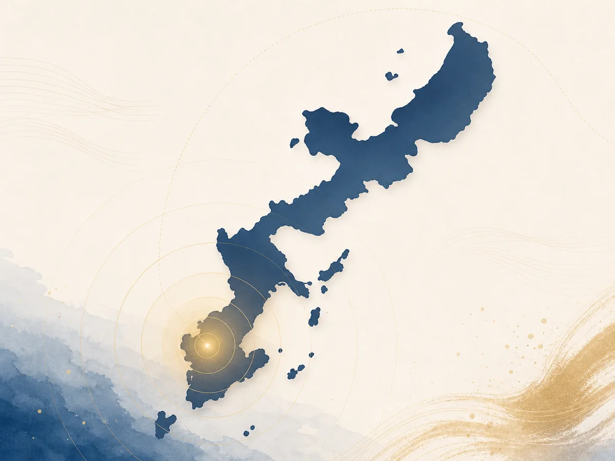 沖縄本島の対応エリアを表すデモ地図